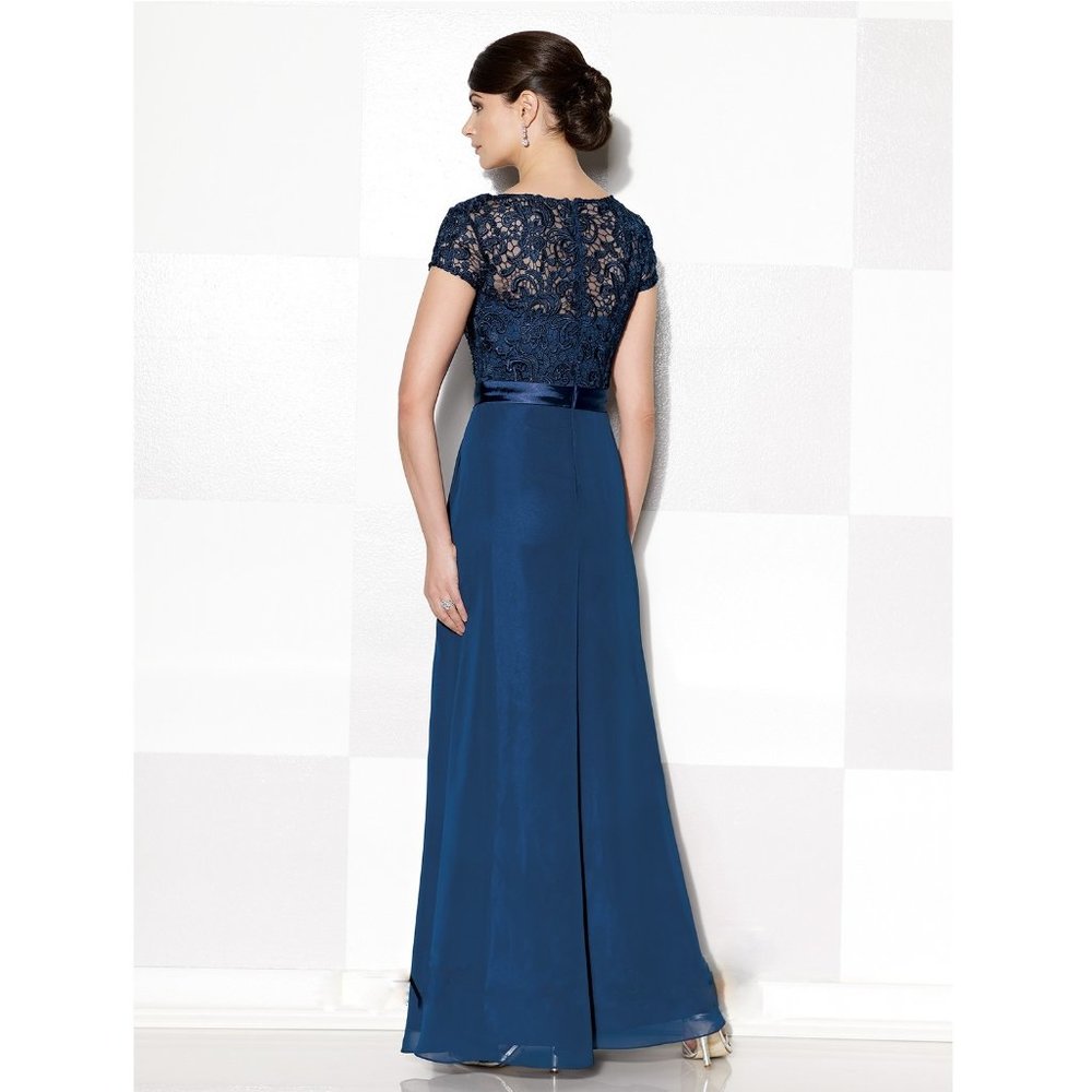 Women's Formal top Lace Embroidery Mother of bride beaded Long Evening dress - Picture 2 of 6